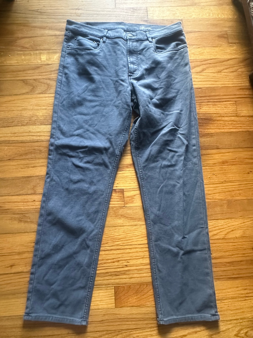 Faherty Slim Straight Gray Jeans Men’s 34x30 Modern Stretch Denim Casual Style
